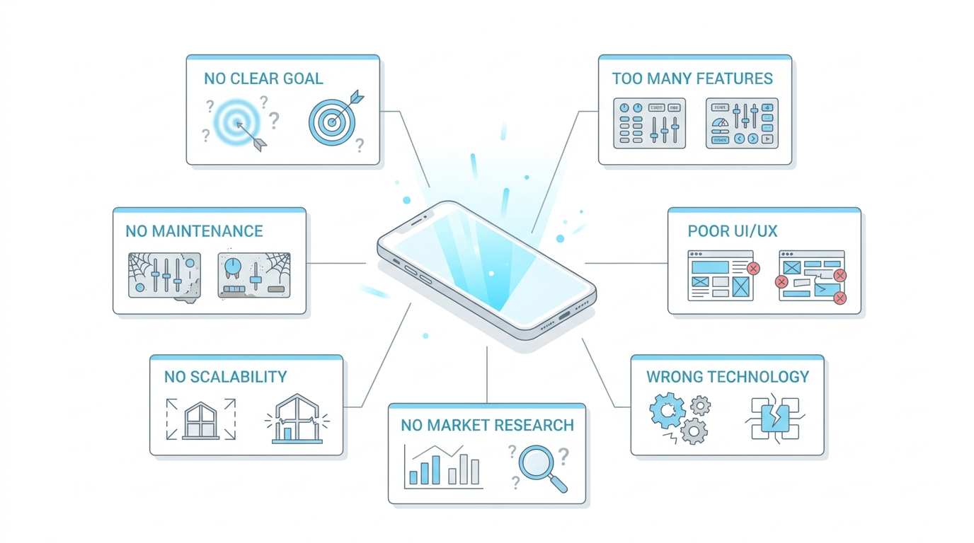 7 Mistakes Businesses Make Before Building a Mobile App