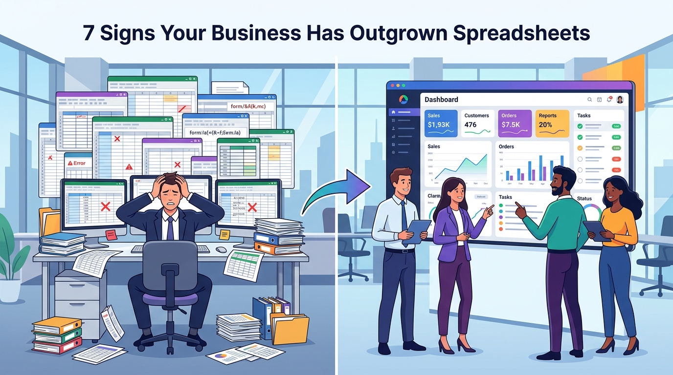 7 Signs Your Business Has Outgrown Spreadsheets