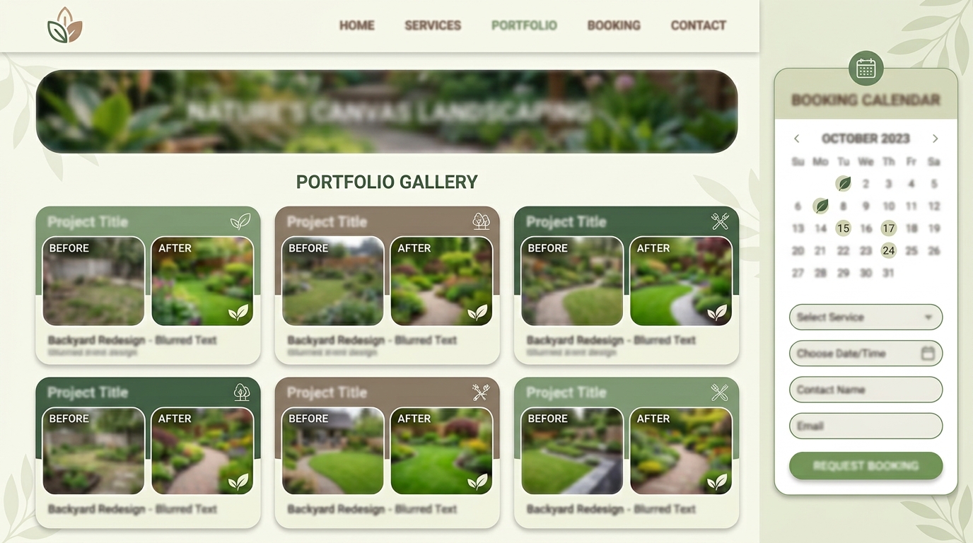 GreenScape Landscaping Portfolio &amp; Booking Site